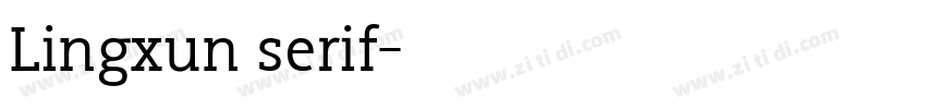 Lingxun serif字体转换